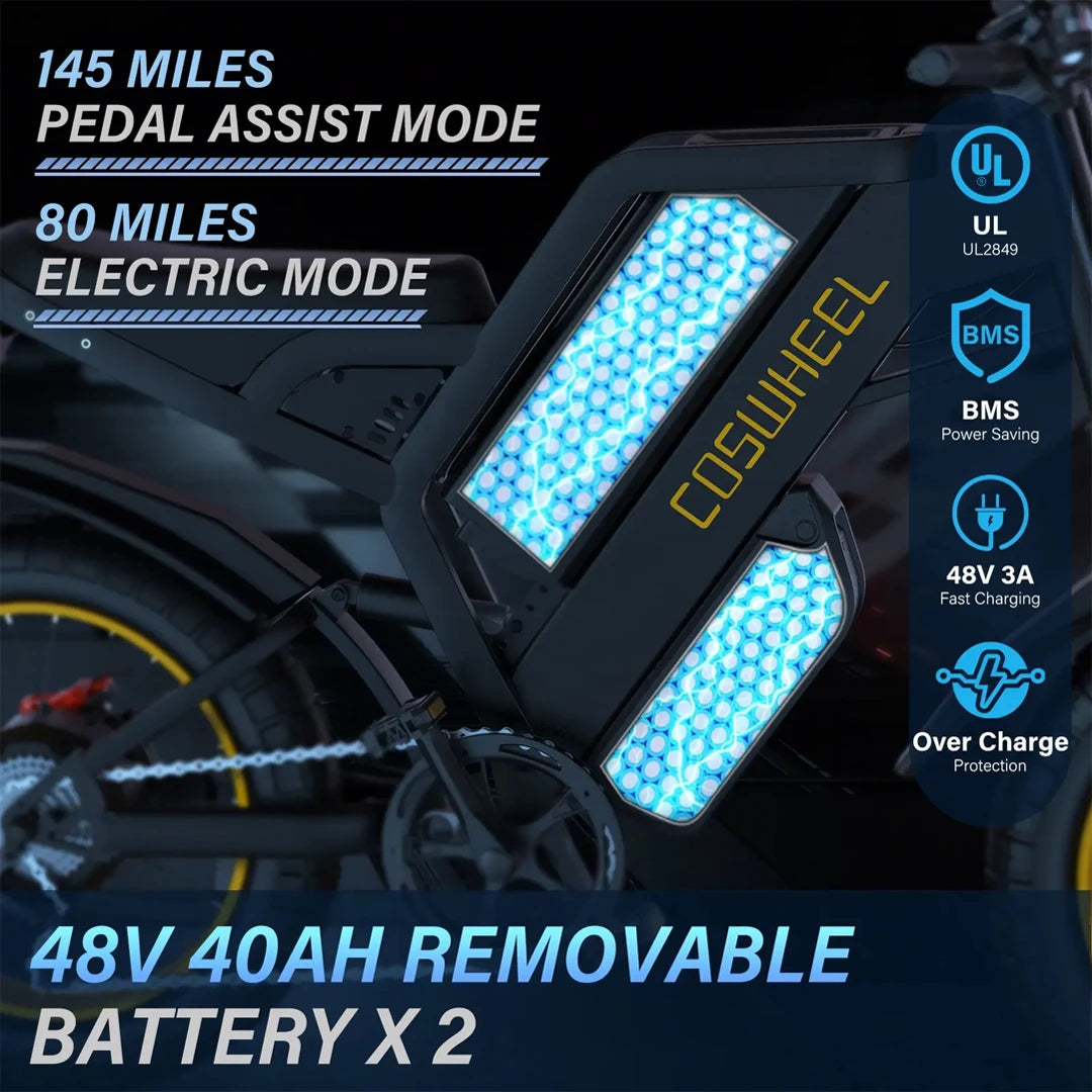 Electric Bike for Adult 2000W 60V Off-Road Motorcycle Mountain Bikes 20Inch Electric Bike Fatbike Motorcycles Ebike
