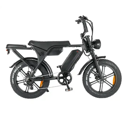 V8 Fatbike 500W 1000W 48V 20-Inch Fat Tire Electric Hybrid Bike Fashion Off-Road Ebike 